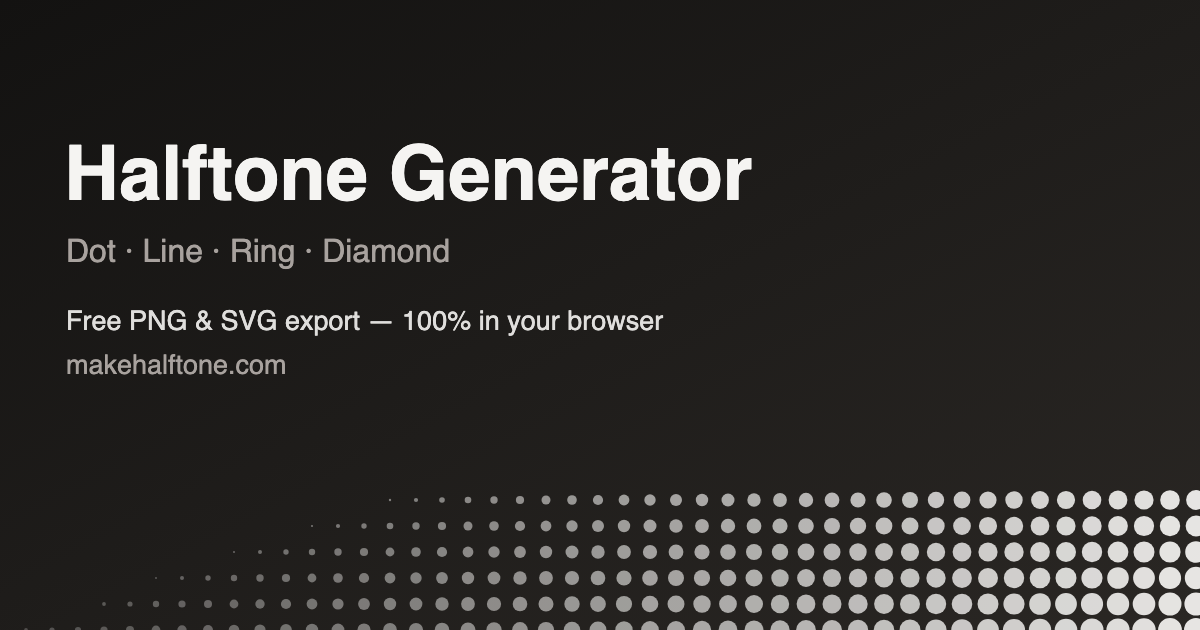 Halftone Generator — Convert Images to Print-Ready Dot Patterns